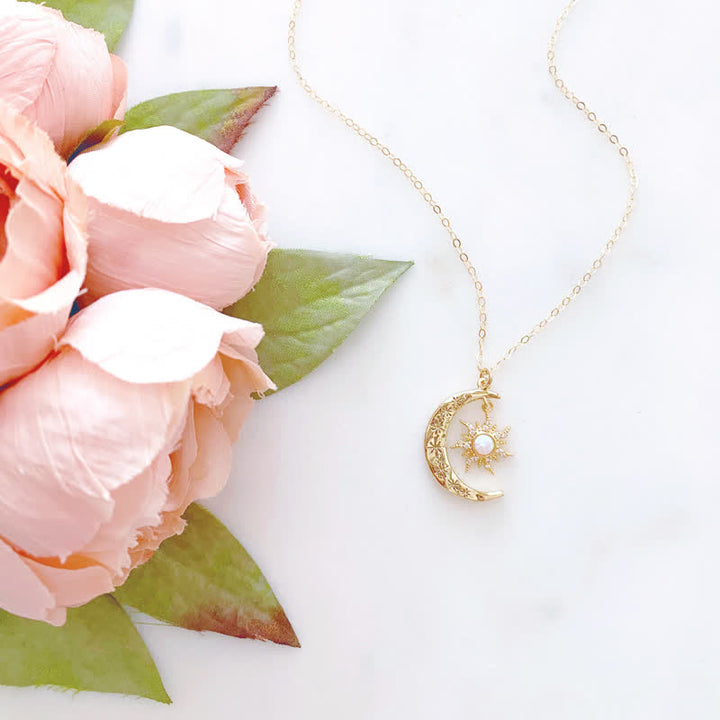 Collana Olivenorma Opale Sole e Luna 