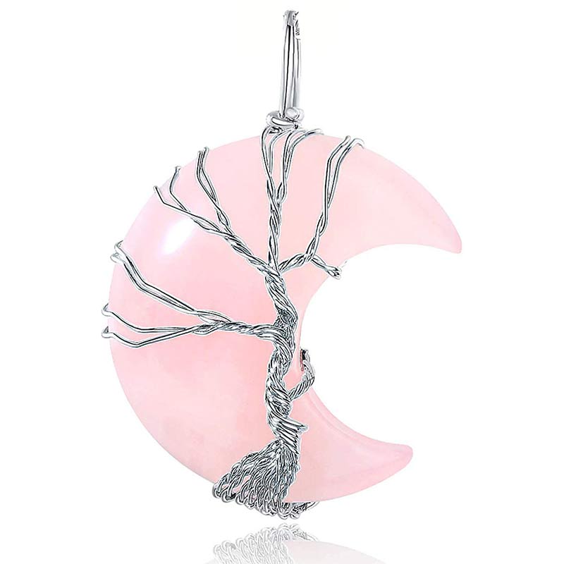 Collana con luna in cristallo naturale Olivenorma