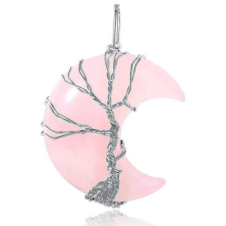 Collana con luna in cristallo naturale Olivenorma