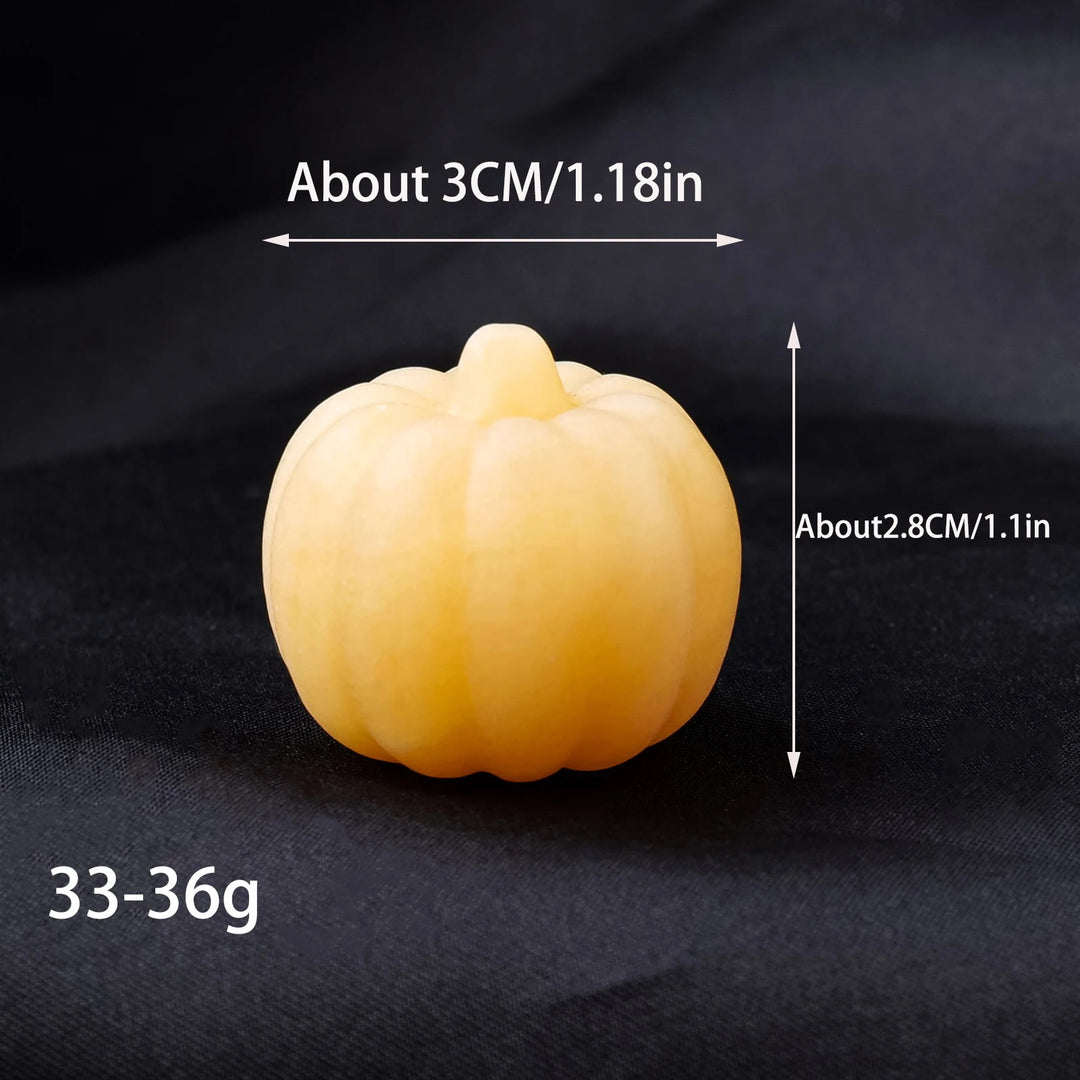Olivenorma 1PC Decorazione in pietra preziosa di zucca in calcite gialla Mini - image 9