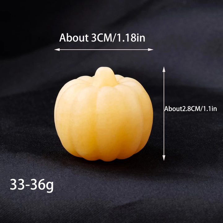 Olivenorma 1PC Decorazione in pietra preziosa di zucca in calcite gialla Mini - image 9