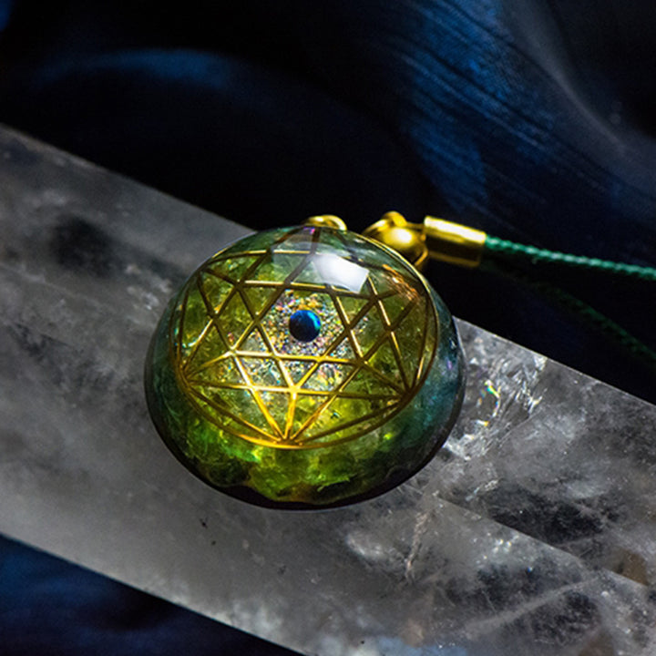 Collana di purificazione in Moroxite Olivenorma con Peridoto