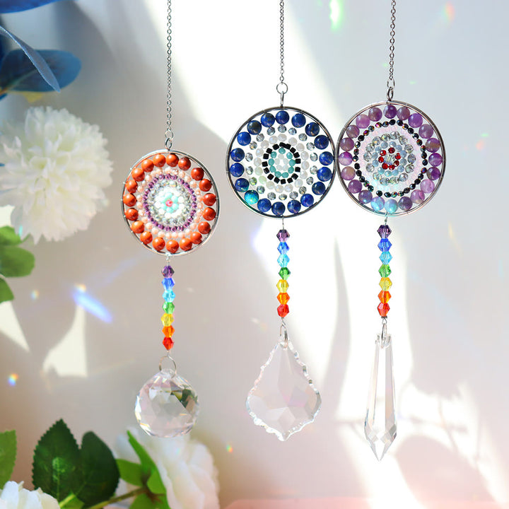 Olivenorma Crystal Suncatchers Campanello a vento Chakra fatto a mano 