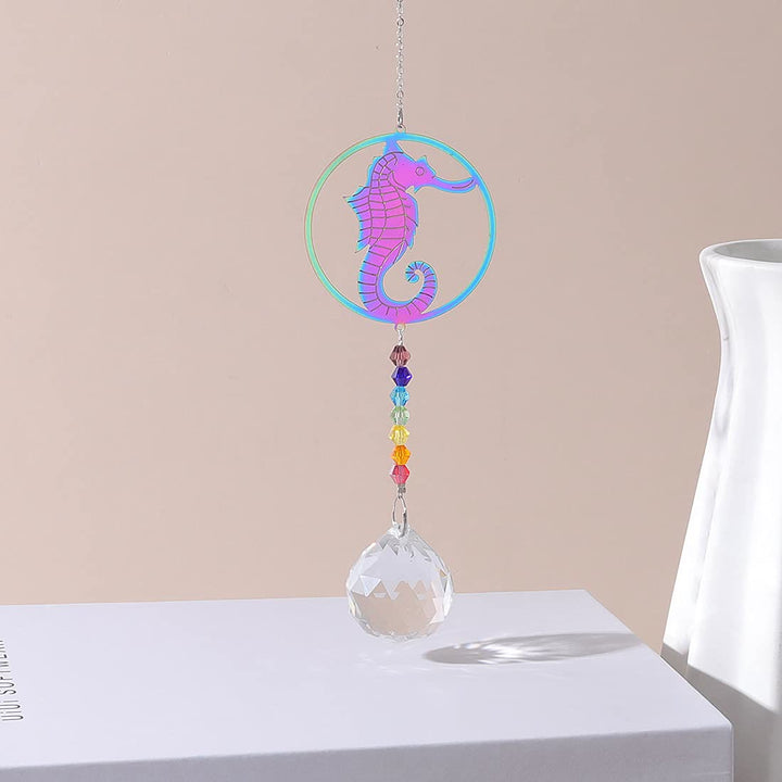 Olivenorma Clear Crystal Chakra Beads Hanging Wind Chime Suncatcher - image 5