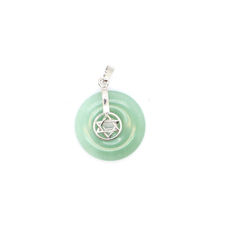 Collana con fibbia della pace in cristallo naturale Olivenorma e albero della vita