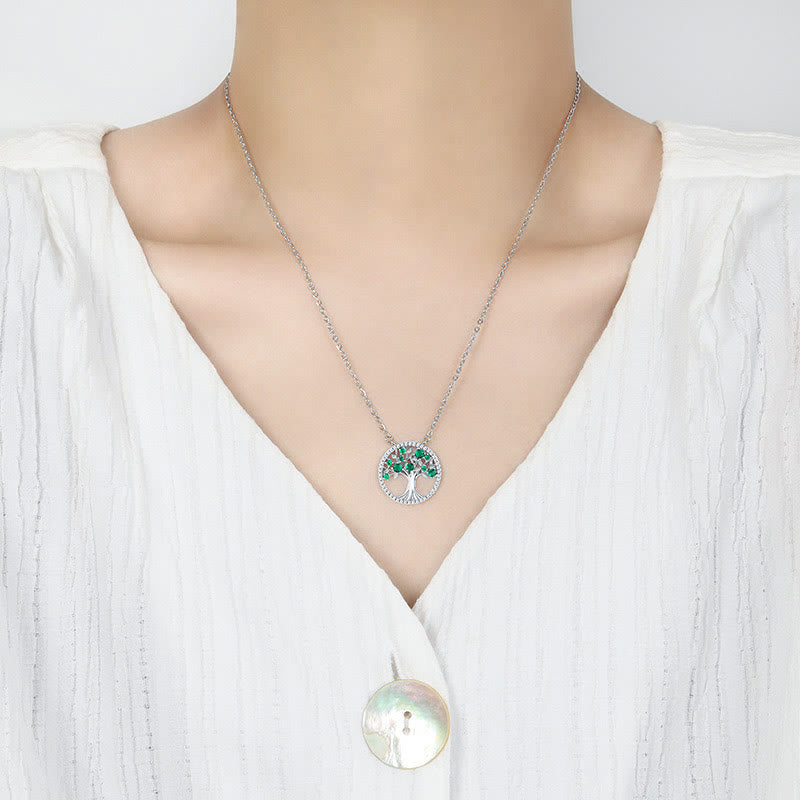 Olivenorma "Crescita infinita" - Collana con zirconi dell'albero della vita