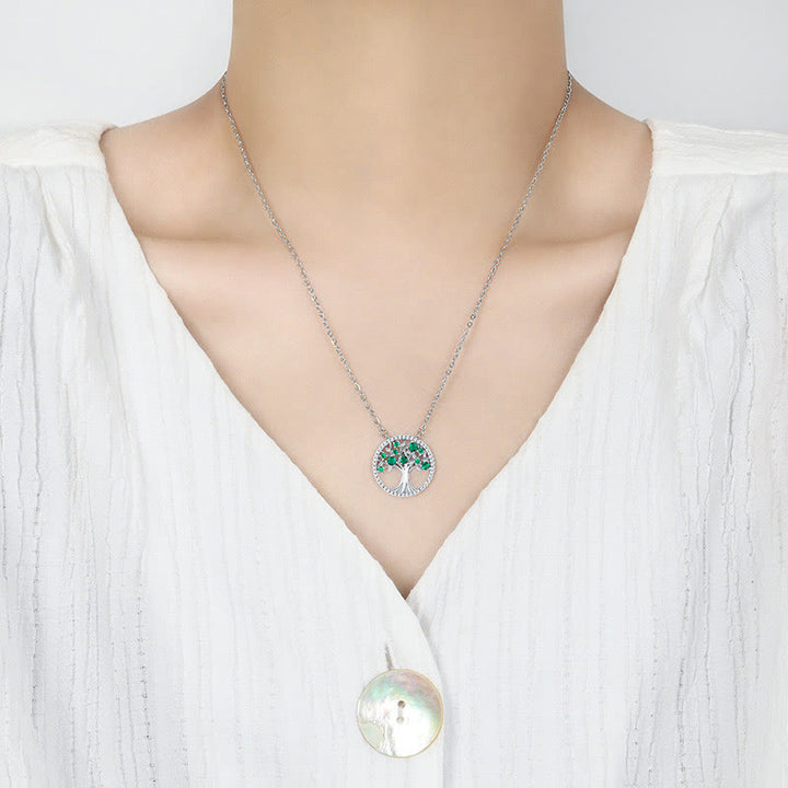 Olivenorma "Crescita infinita" - Collana con zirconi dell'albero della vita