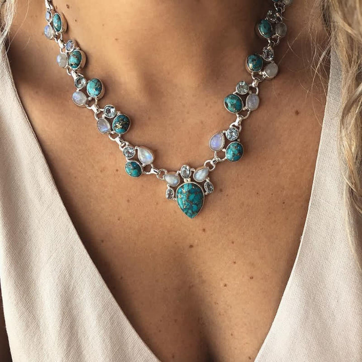 Olivenorma Collana alla moda in turchese Bohemia