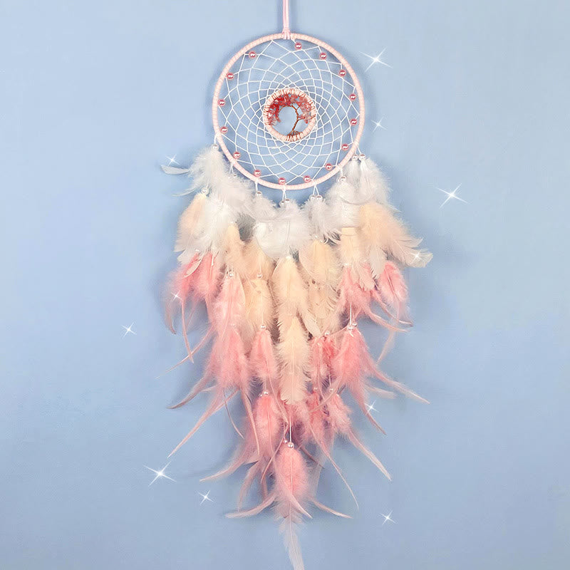Olivenorma Crystal Tree Of Life Piuma Glow Dream Catcher 