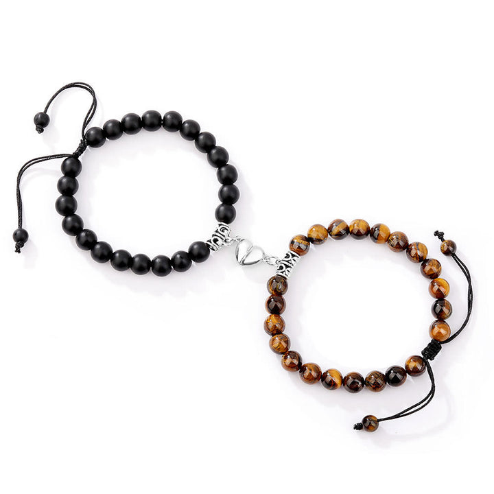Olivenorma 2 pezzi set di braccialetti magnetici per coppie 
