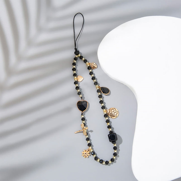 Cinturino per telefono Olivenorma Crystal Pearl Drop a forma di cuore