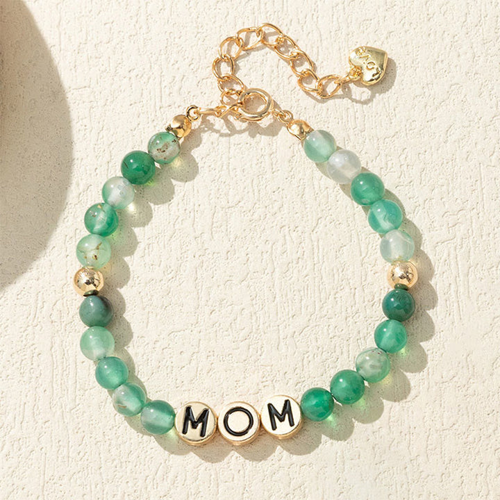 Olivenorma "For Mom" ​​- Braccialetto della ricchezza in avventurina verde 
