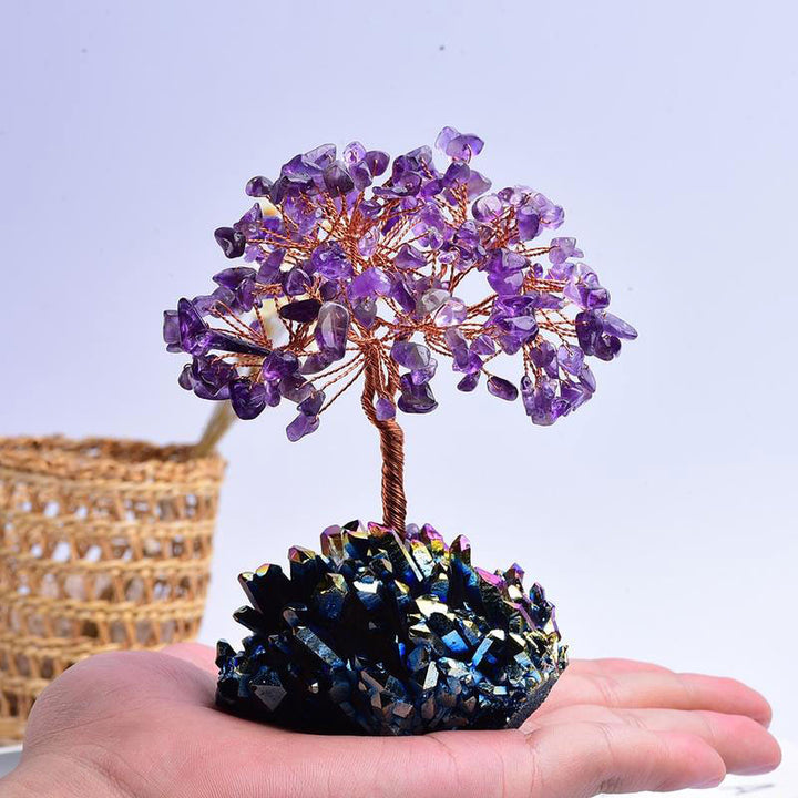 Olivenorma Ametista Orgone Meditazione Feng Shui Albero della Purificazione