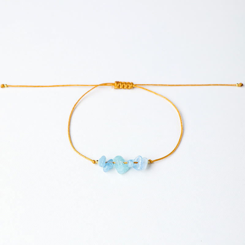 Bracciale intrecciato con pietre preziose irregolari "Nature's Healing Wishes" Olivenorma