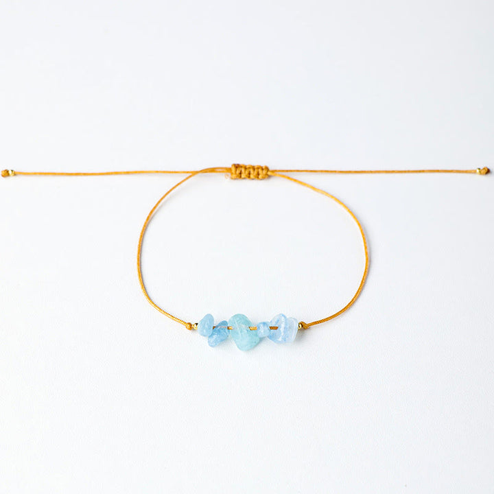 Bracciale intrecciato con pietre preziose irregolari "Nature's Healing Wishes" Olivenorma