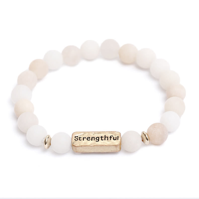 Bracciale con incisione resistente in pietra preziosa naturale Olivenorma