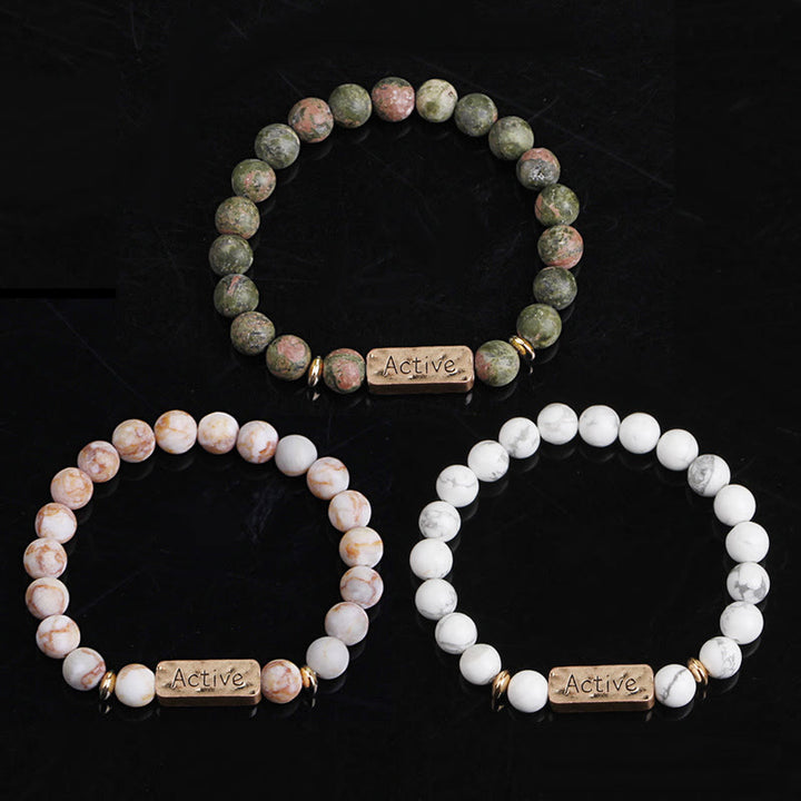 Bracciale con incisione Active Faith Olivenorma Natural Gemstone