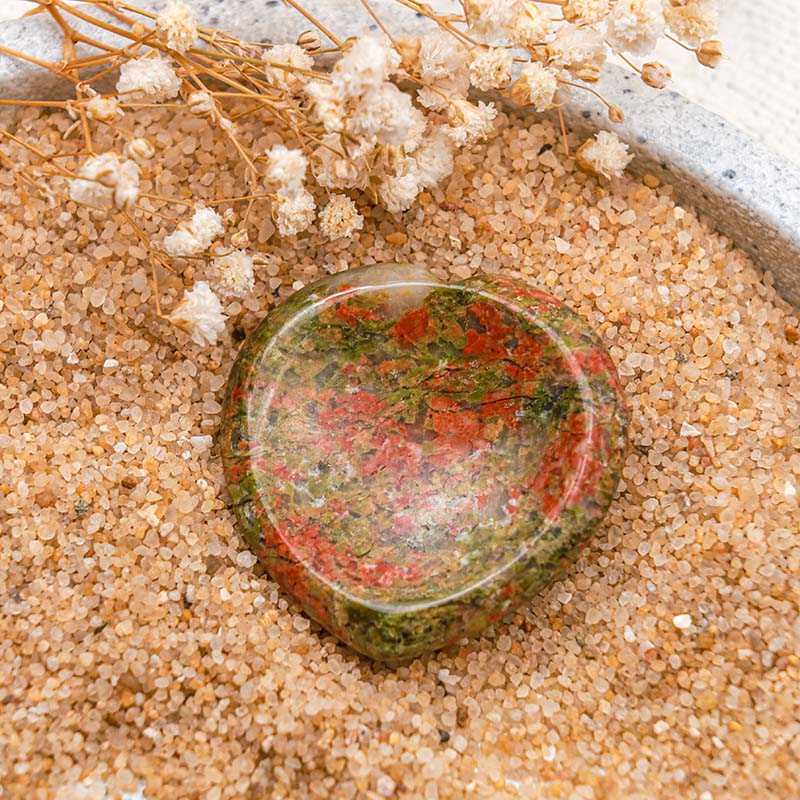 Olivenorma Unakite Cuore Pietra della preoccupazione