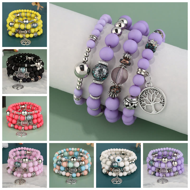 Olivenorma Bohemia Set di bracciali con perline Albero della vita 