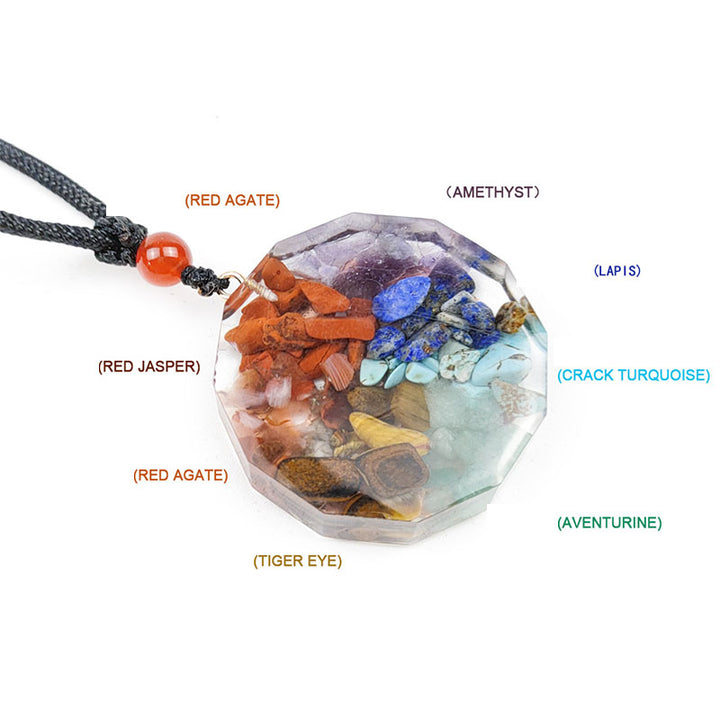 Collana di guarigione dei chakra Olivenorma Orgone 