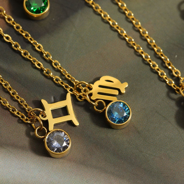 Collana in acciaio inossidabile con rune zodiacali Olivenorma - image 46