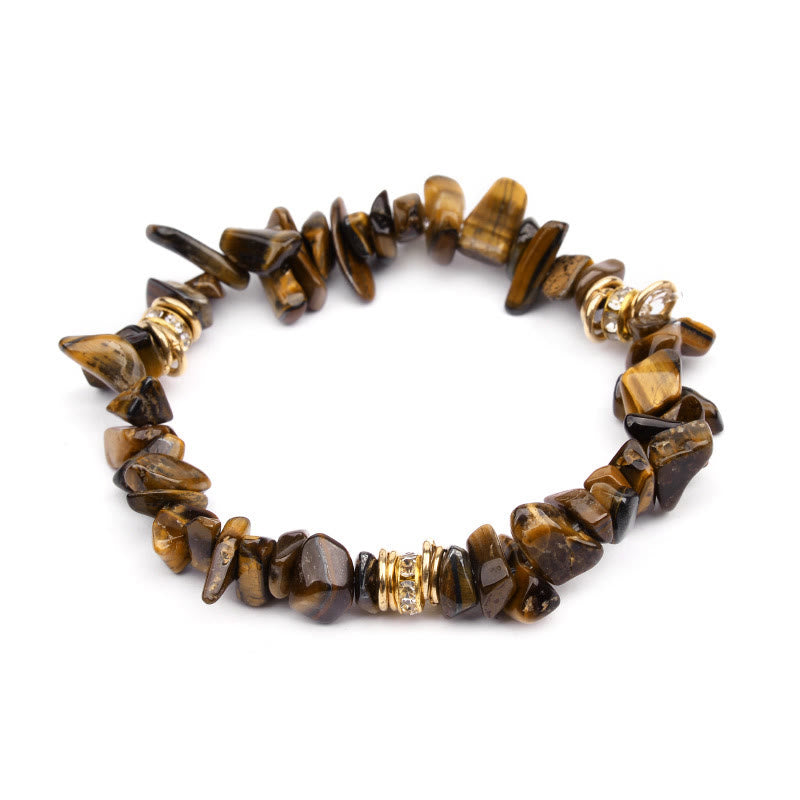Bracciale Olivenorma con perline di cristallo frantumato e pietra irregolare