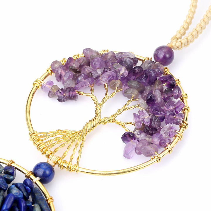 Olivenorma 7 Chakra Crystal Fengshui Albero della vita Decorazione da parete