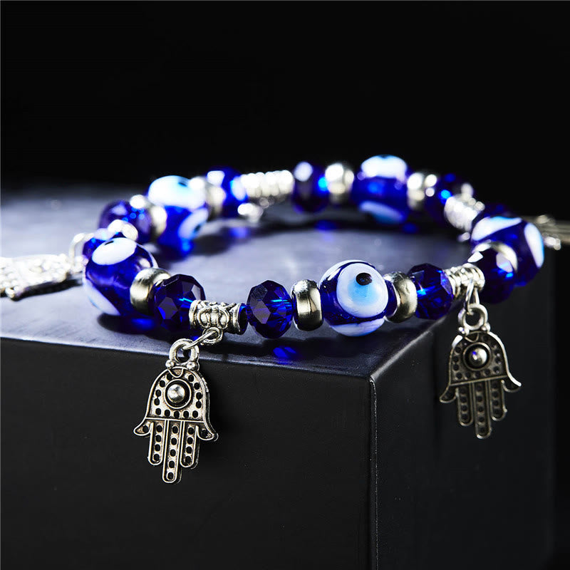 Olivenorma Evil Eye Hamsa Ciondolo Bracciale Zircone Epossidico