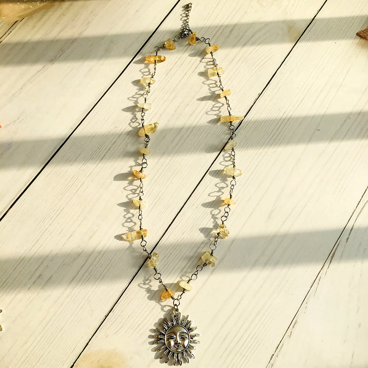 Collana di perline grezze colore cristallo Olivenorma