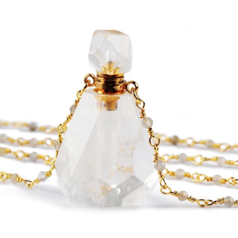 Collana con bottiglia di profumo di cristallo