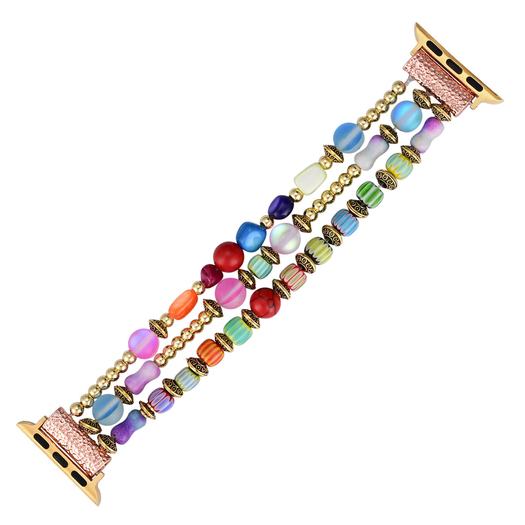 Cinturino elastico per Apple Watch Olivenorma Cat's Eye Stone Beaded 