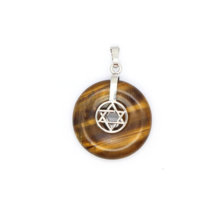 Collana con fibbia della pace in cristallo naturale Olivenorma e albero della vita
