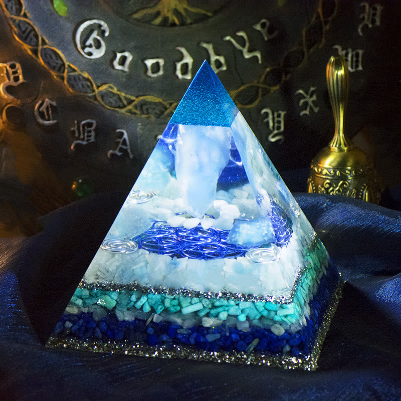 Olivenorma Clean Spirit-Aquamarine Crystal Tower Piramide Organica 