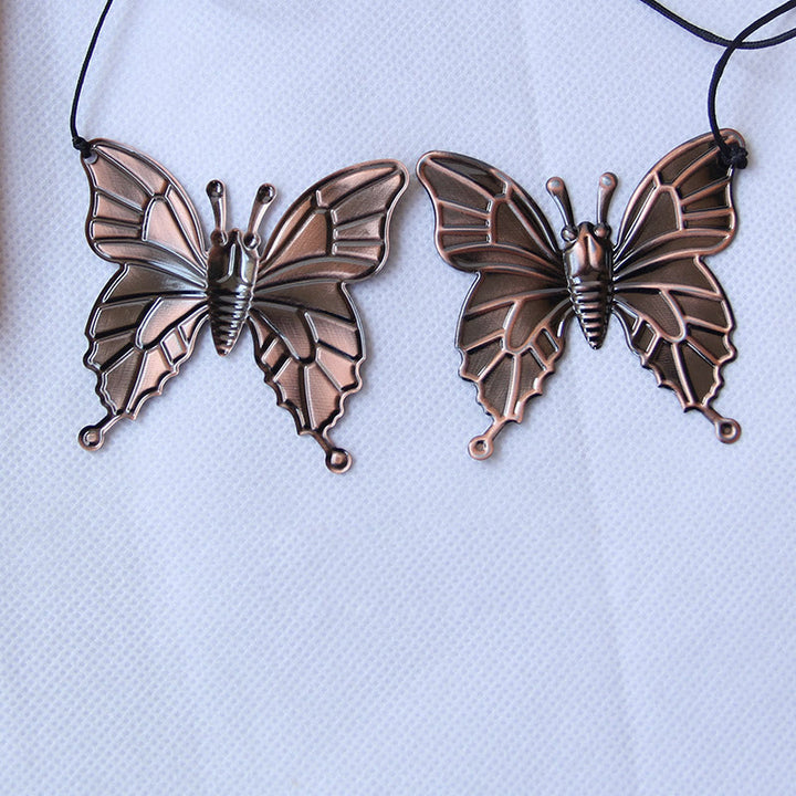 Olivenorma Metallo Farfalla Gufo Animale Ferro Arte Appeso Campanello a Vento 