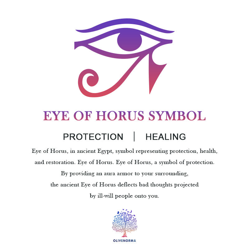 Collana con simbolo dell'occhio di Horus in ossidiana e agata rossa Olivenorma