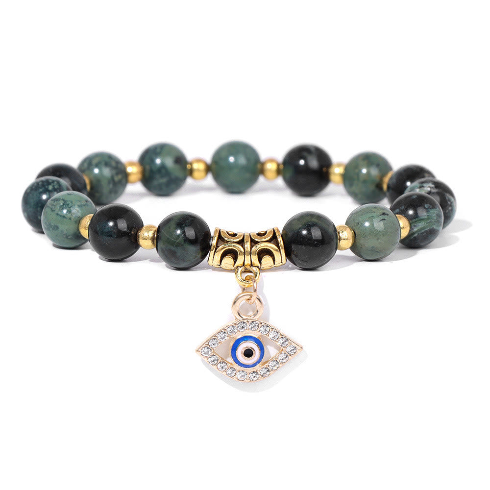 Bracciale con ciondolo malocchio in pietra naturale Olivenorma