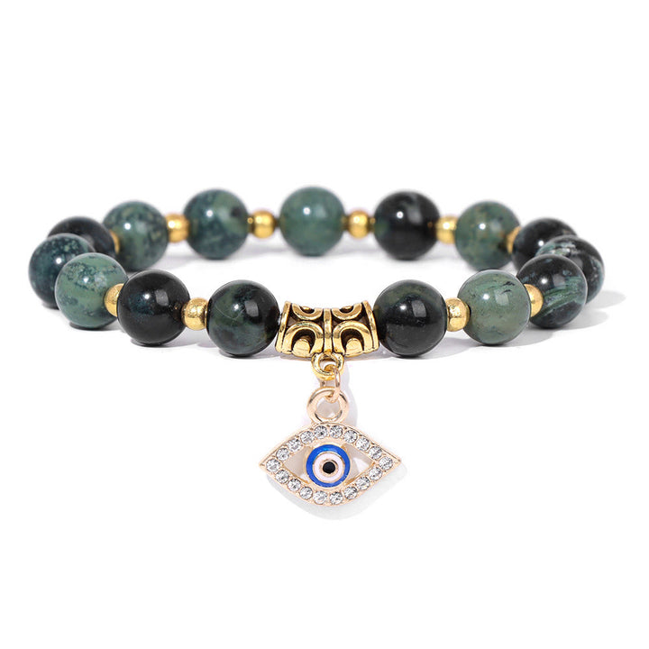 Bracciale con ciondolo malocchio in pietra naturale Olivenorma