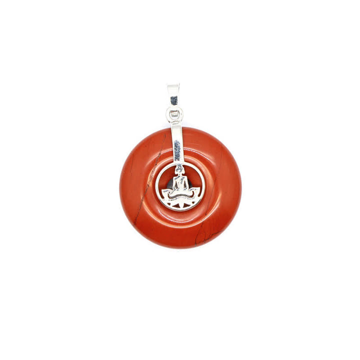 Collana con fibbia della pace in cristallo naturale Olivenorma e albero della vita