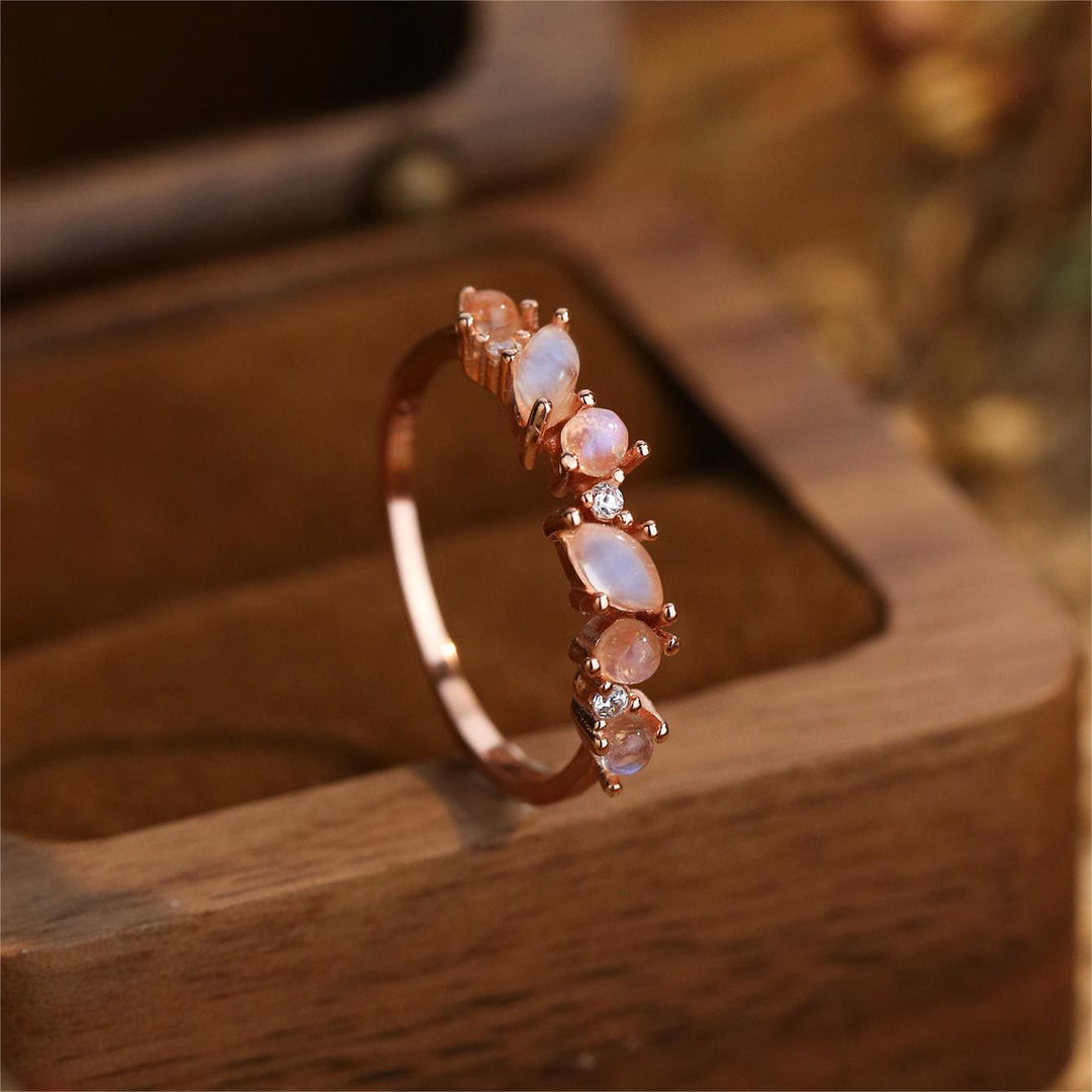 Anello Olivenorma Exquisite Moonstone S925 in argento sterling