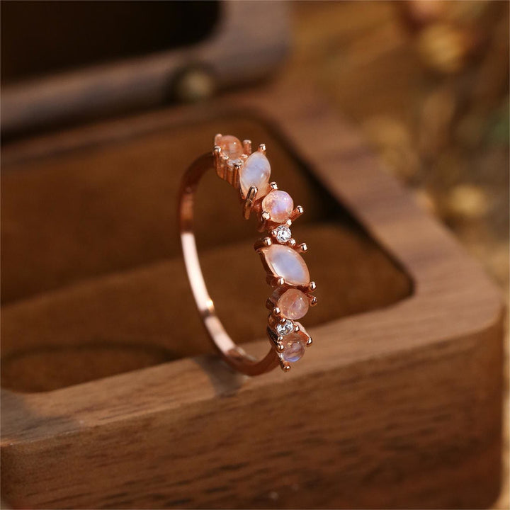 Anello Olivenorma Exquisite Moonstone S925 in argento sterling