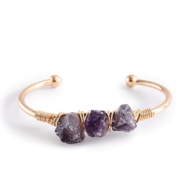 Bracciale vintage Olivenorma con pietre preziose di cristallo grezzo