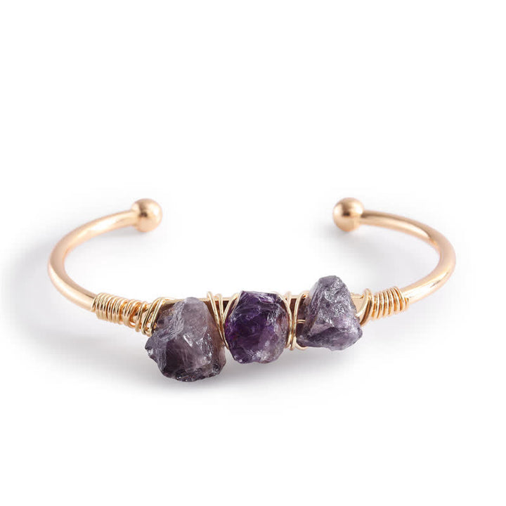 Bracciale vintage Olivenorma con pietre preziose di cristallo grezzo