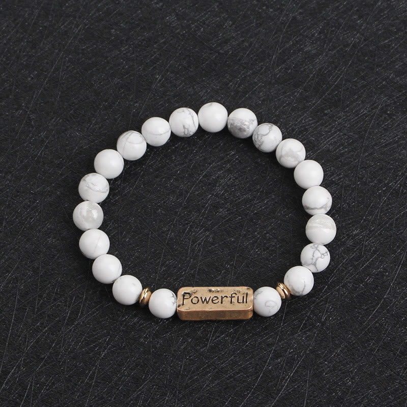 Bracciale con potente incisione Love Natural Gemstone Olivenorma