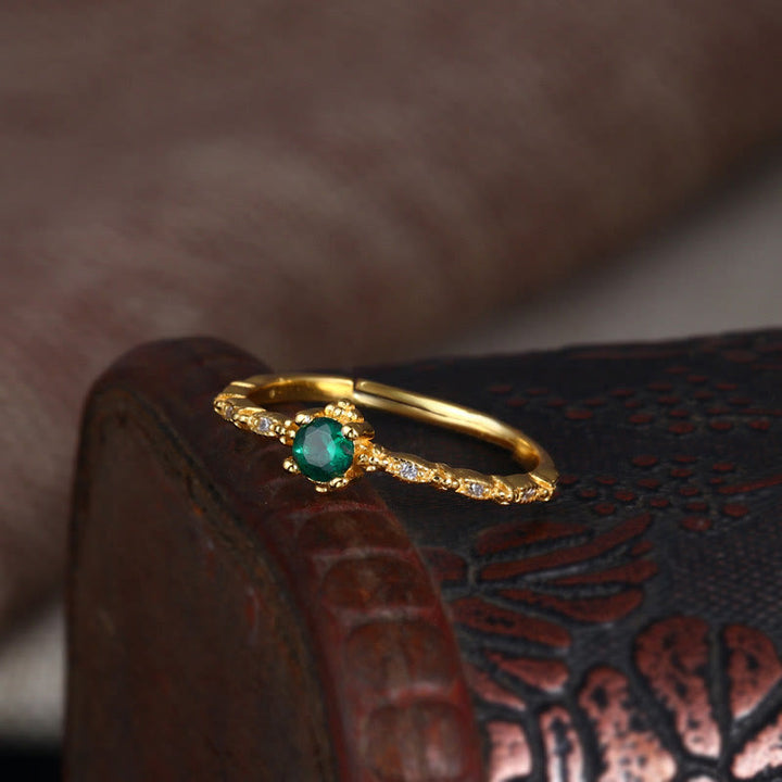 Olivenorma "Elegant Lover" - Anello squisito in smeraldo 