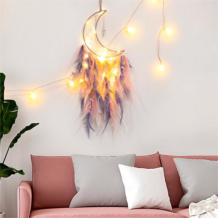 Olivenorma Ciondolo Turchese Bianco Grigio Piuma Rosa Acchiappasogni 