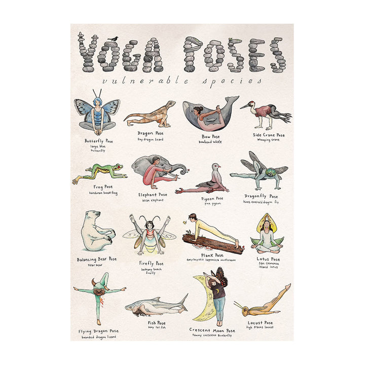 Poster di posa yoga Olivenorma Partner per aprire il cuore 
