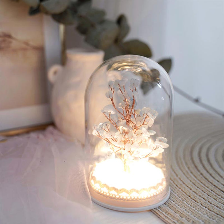 Decorazione luminosa notturna in pietra di cristallo per l'albero di Natale Olivenorma 