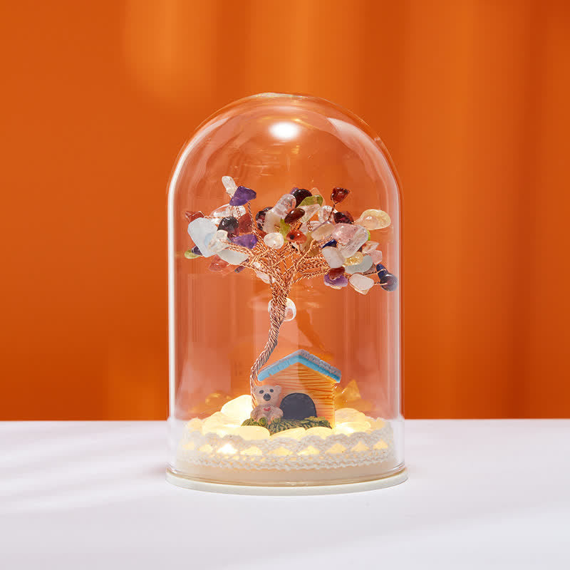 Copertura in vetro di cristallo naturale Olivenorma Decorazione per albero Feng Shui