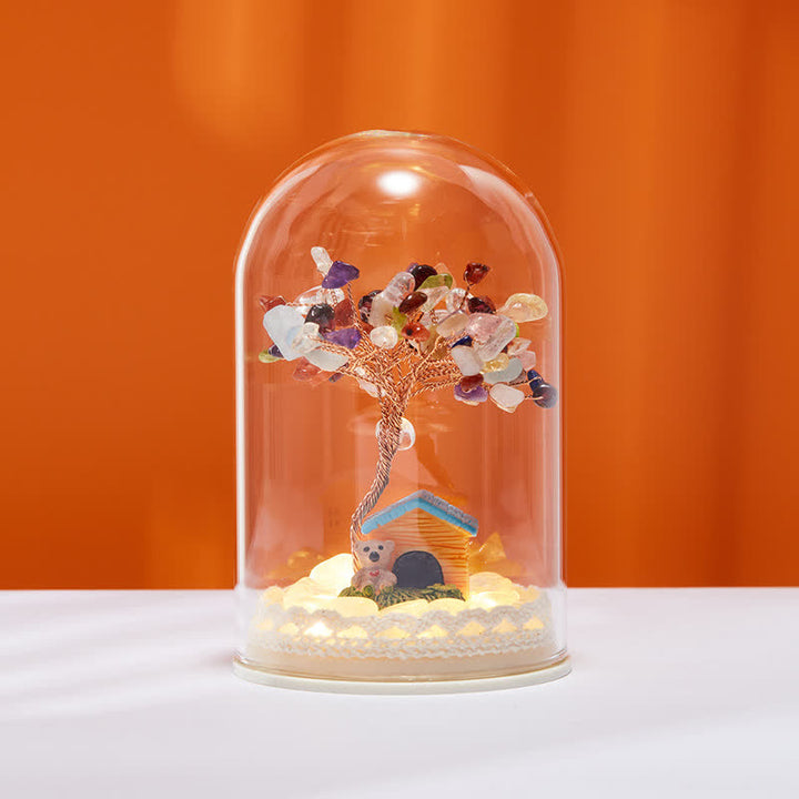 Copertura in vetro di cristallo naturale Olivenorma Decorazione per albero Feng Shui