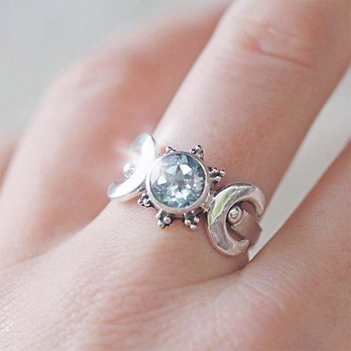 Anello della dea della luna mistica Olivenorma